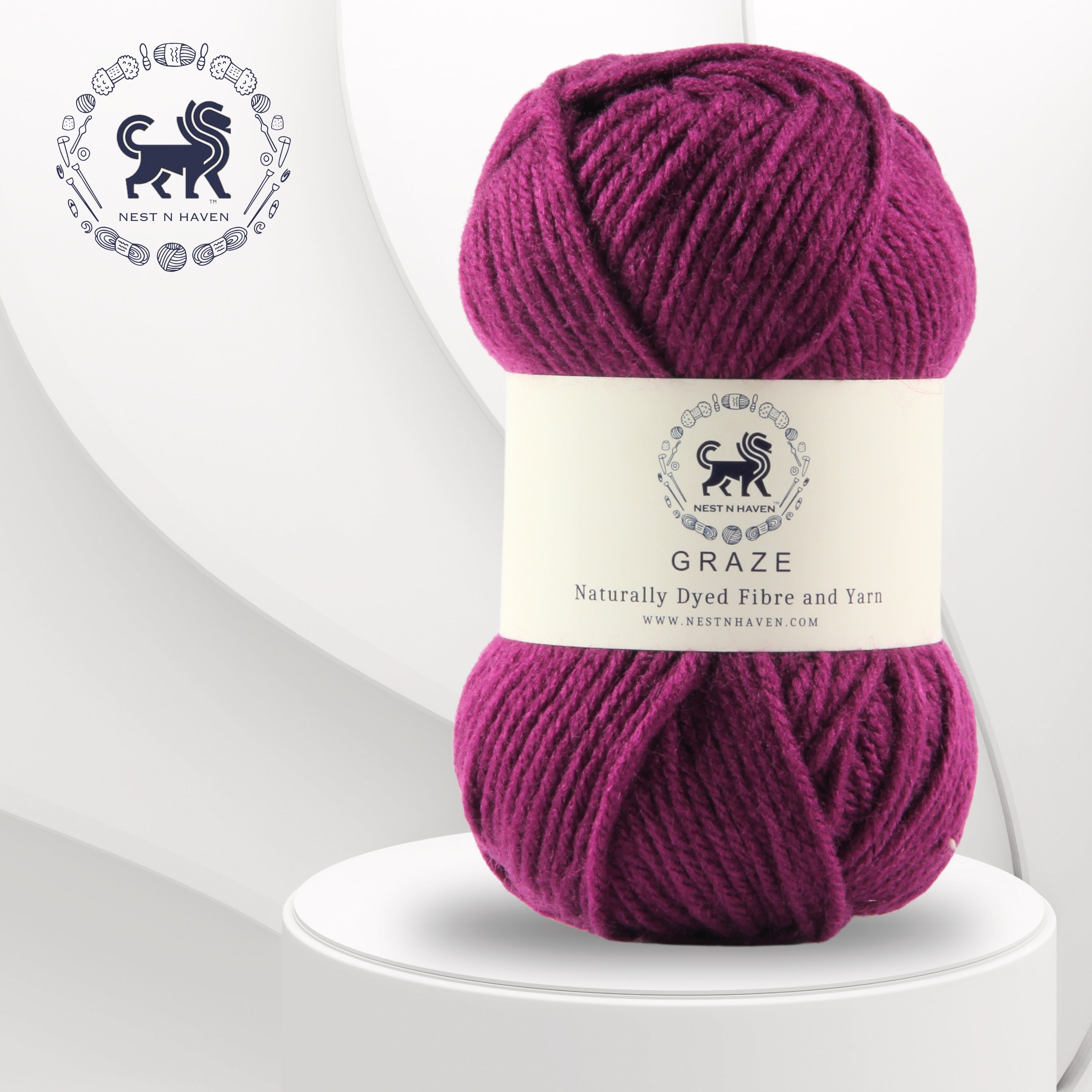 Graze Hand Knitting and Crochet Bulky Yarn (100 gram) - Berry Purple
