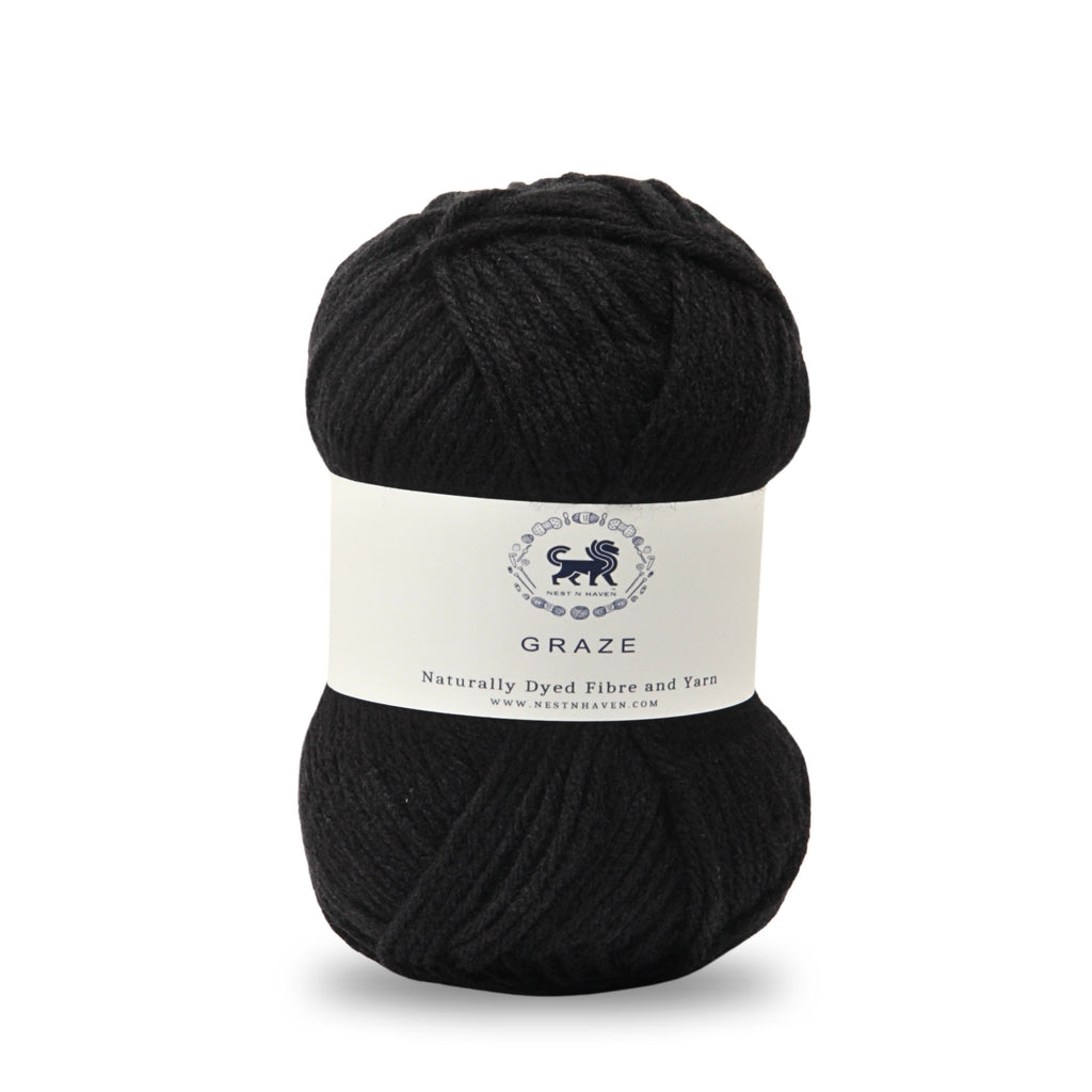 Graze Hand Knitting and Crochet Bulky Yarn (100 gram) - Black