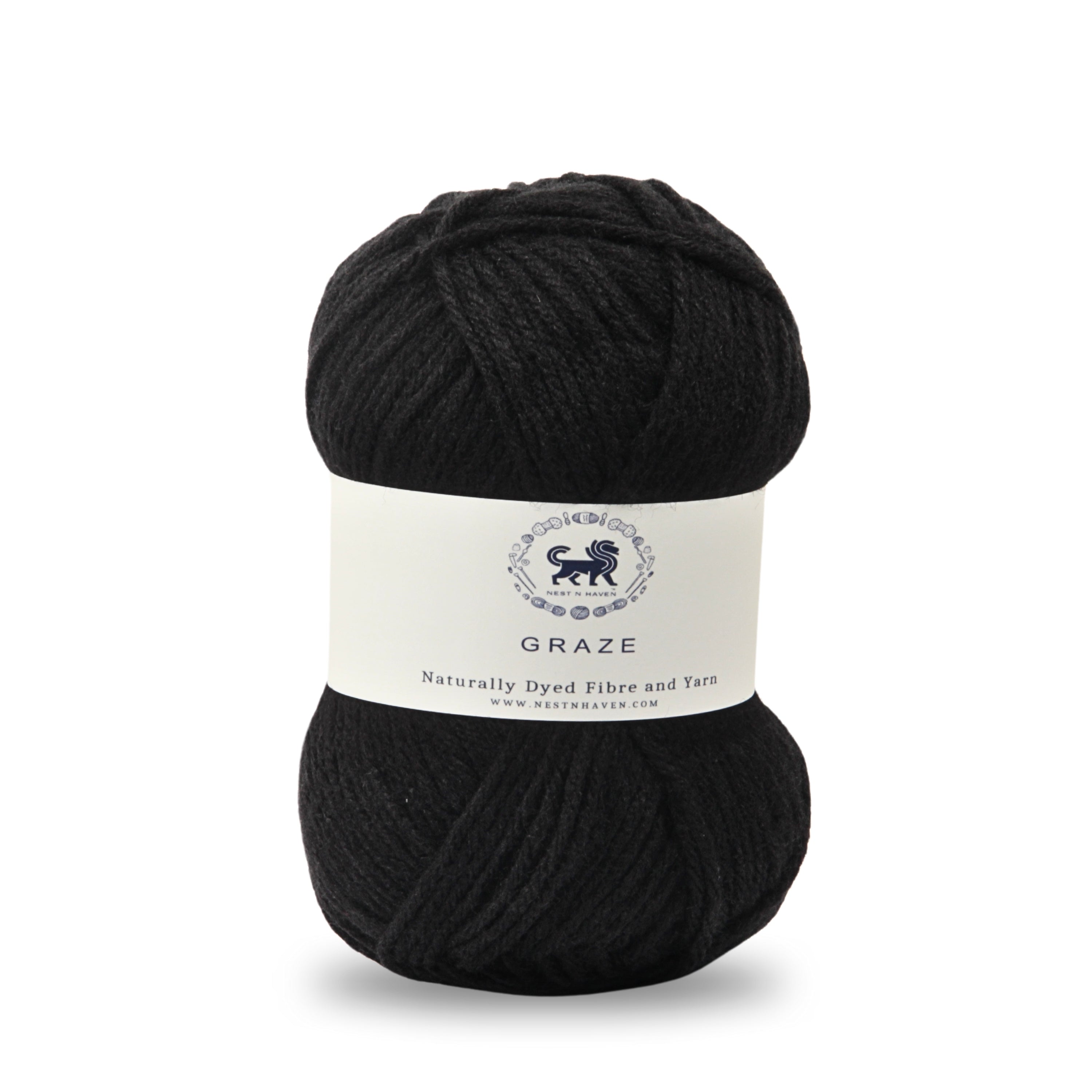 Graze Hand Knitting and Crochet Bulky Yarn (100 gram) - Black