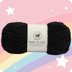 MINI Plush Chenille Yarn (100 gram) - Black