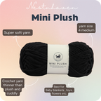 MINI Plush Chenille Yarn (100 gram) - Black