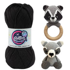Cotton Candy Cotton Yarn (100 gram) - Black
