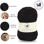 Plush and Cuddly Yarn (100 gram) - Black