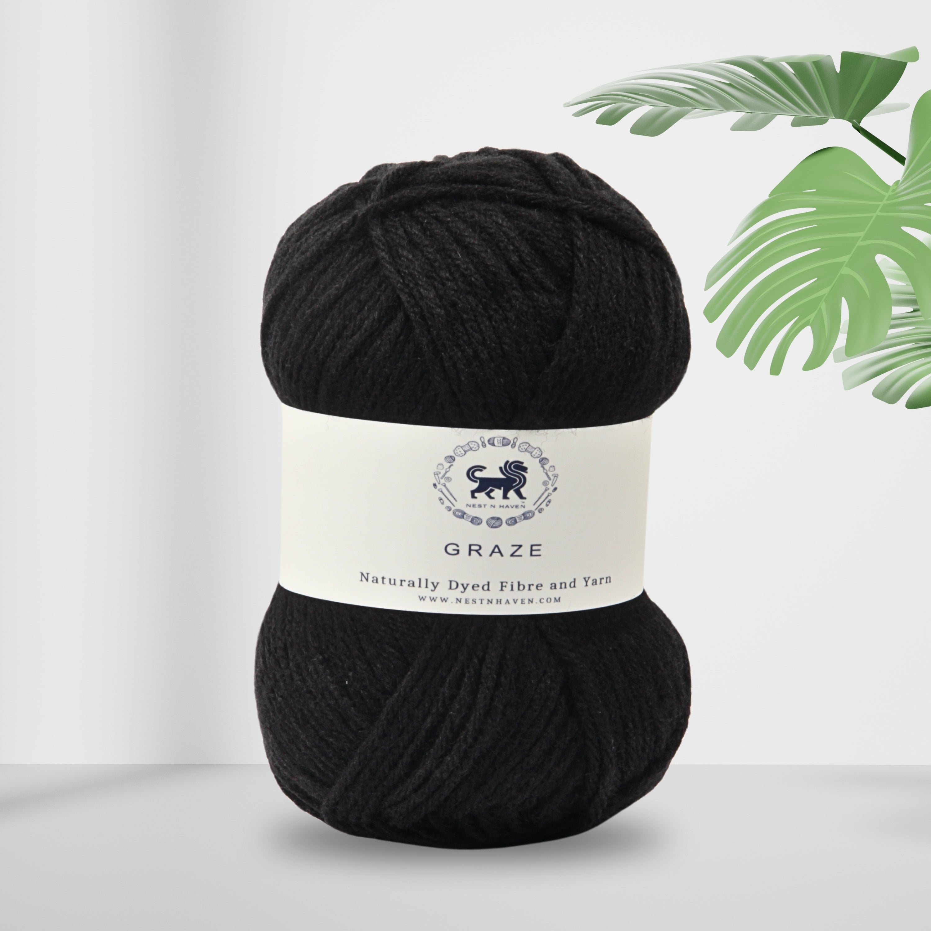 Graze Hand Knitting and Crochet Bulky Yarn (100 gram) - Black