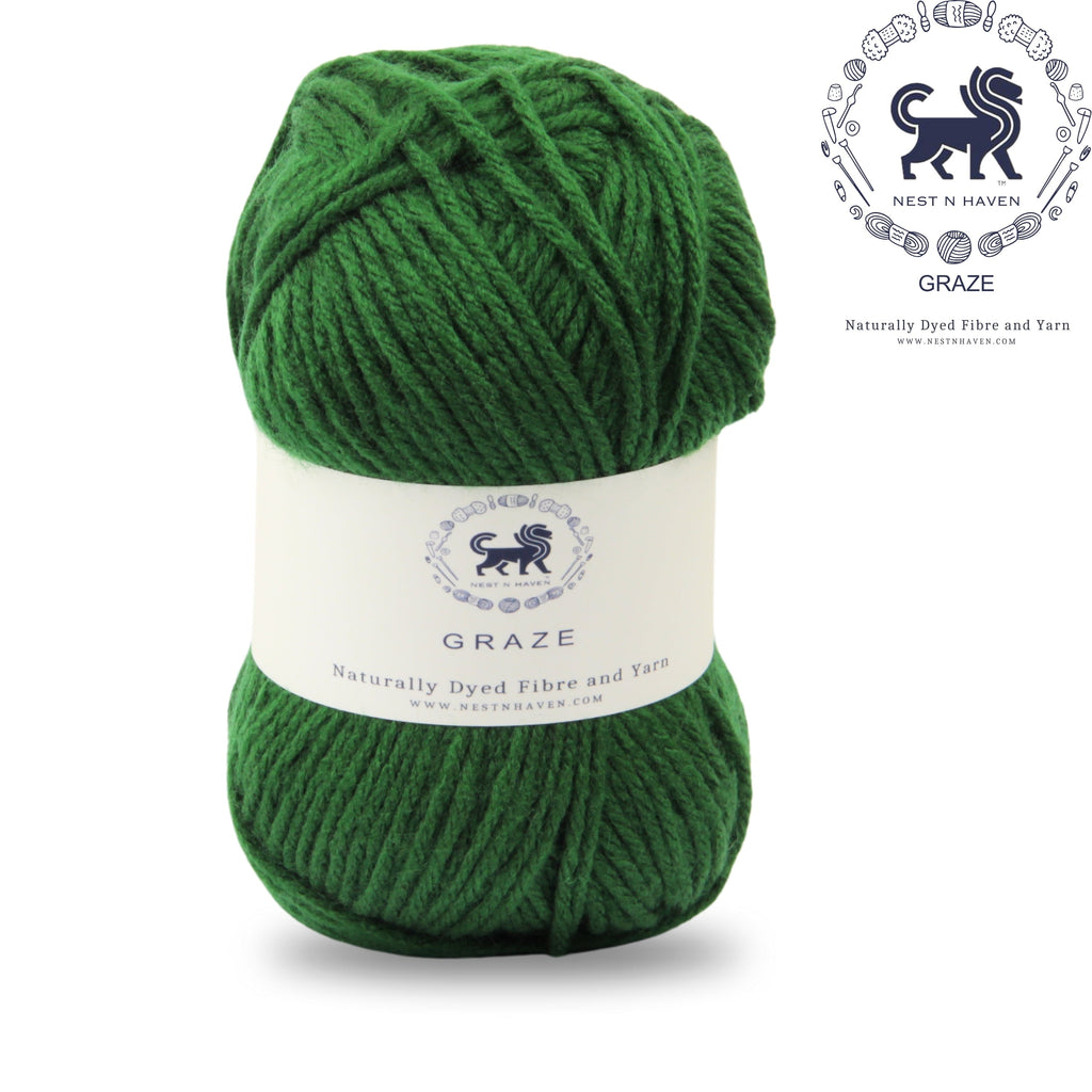 Graze Hand Knitting and Crochet Bulky Yarn (100 gram) - Bottle Green