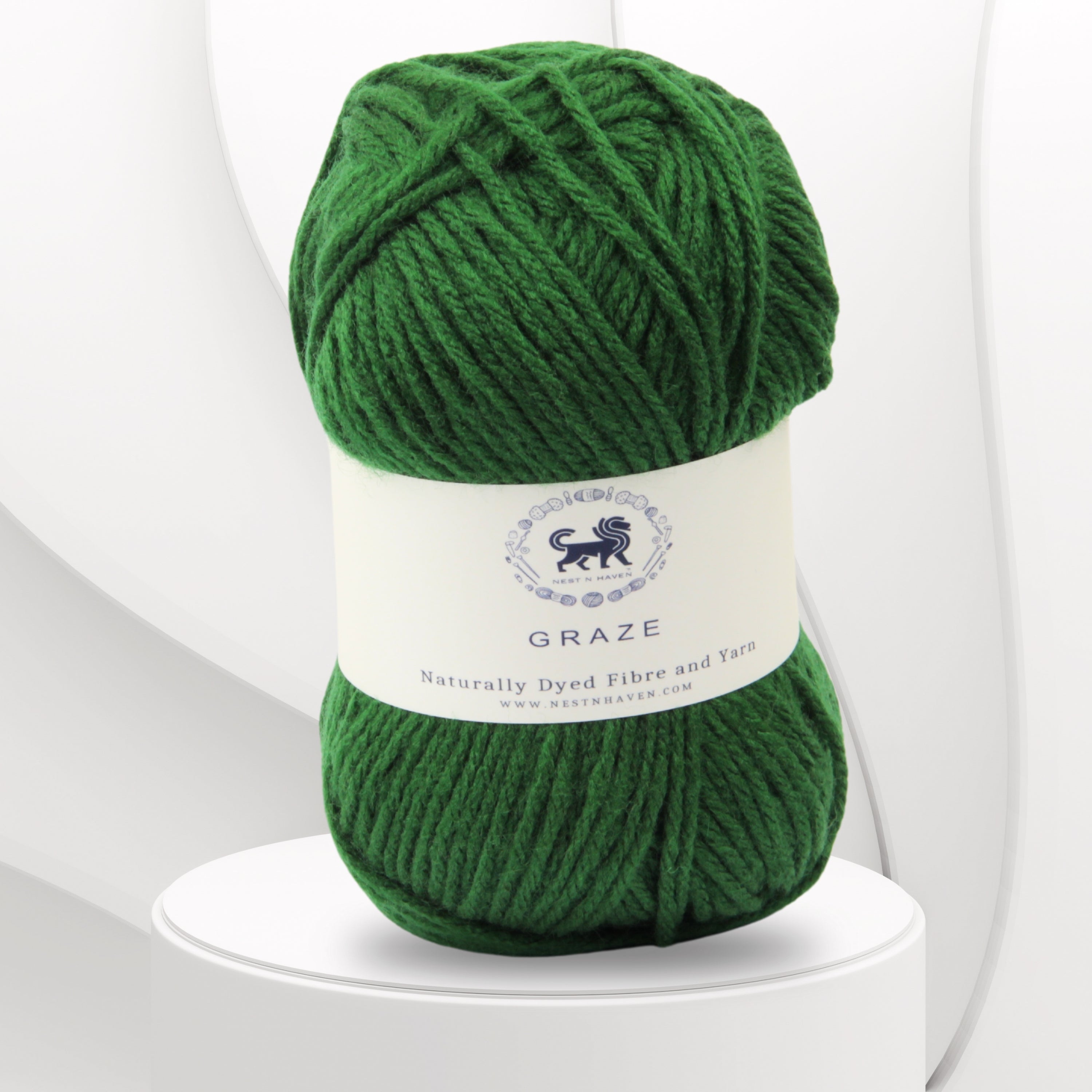 Graze Hand Knitting and Crochet Bulky Yarn (100 gram) - Bottle Green