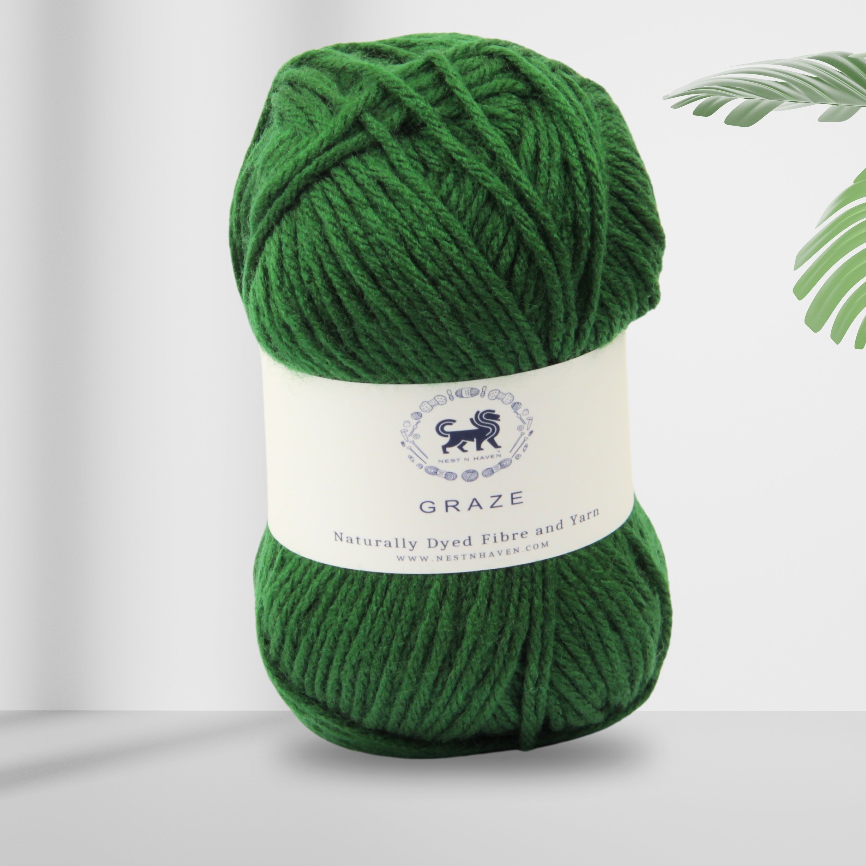 Graze Hand Knitting and Crochet Bulky Yarn (100 gram) - Bottle Green