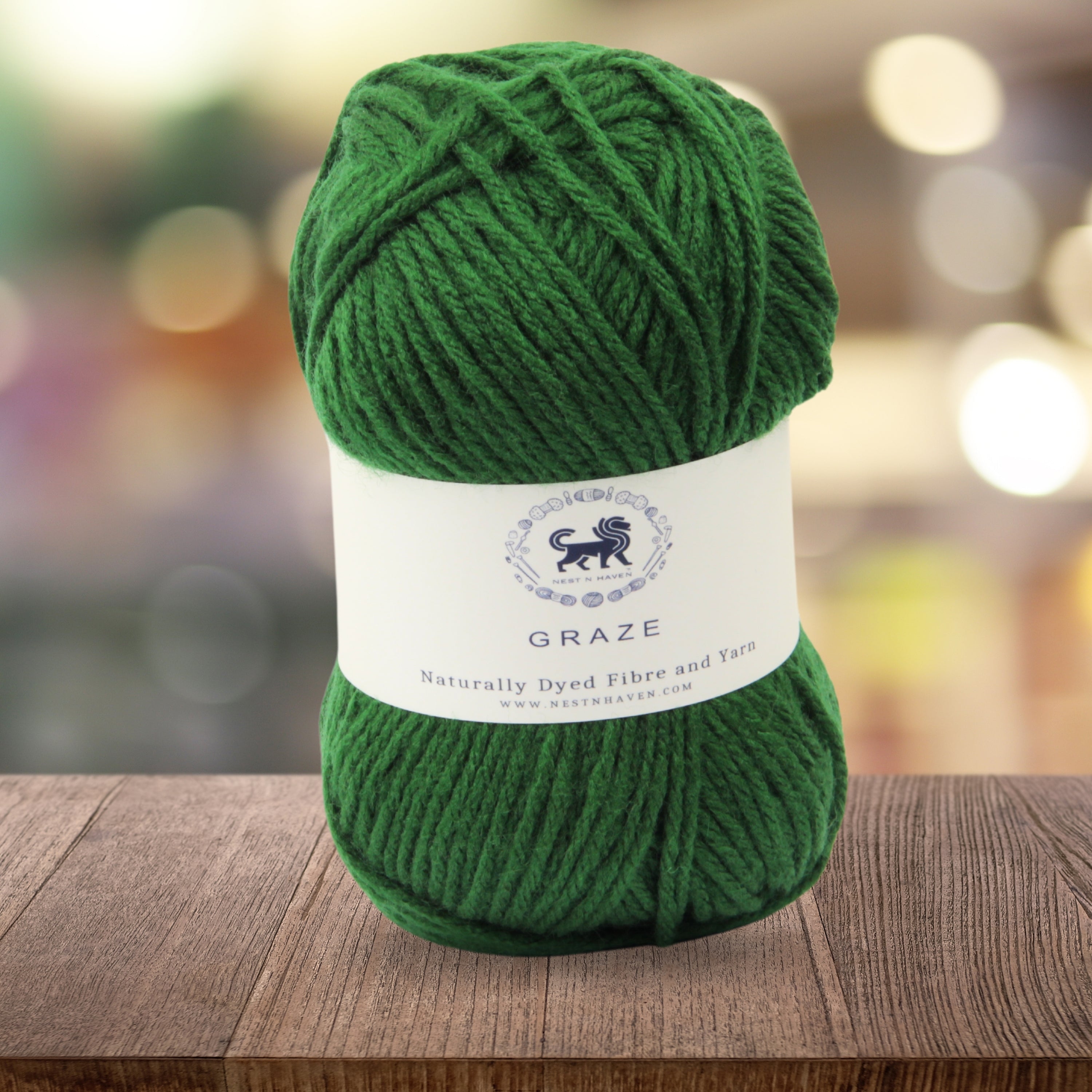 Graze Hand Knitting and Crochet Bulky Yarn (100 gram) - Bottle Green