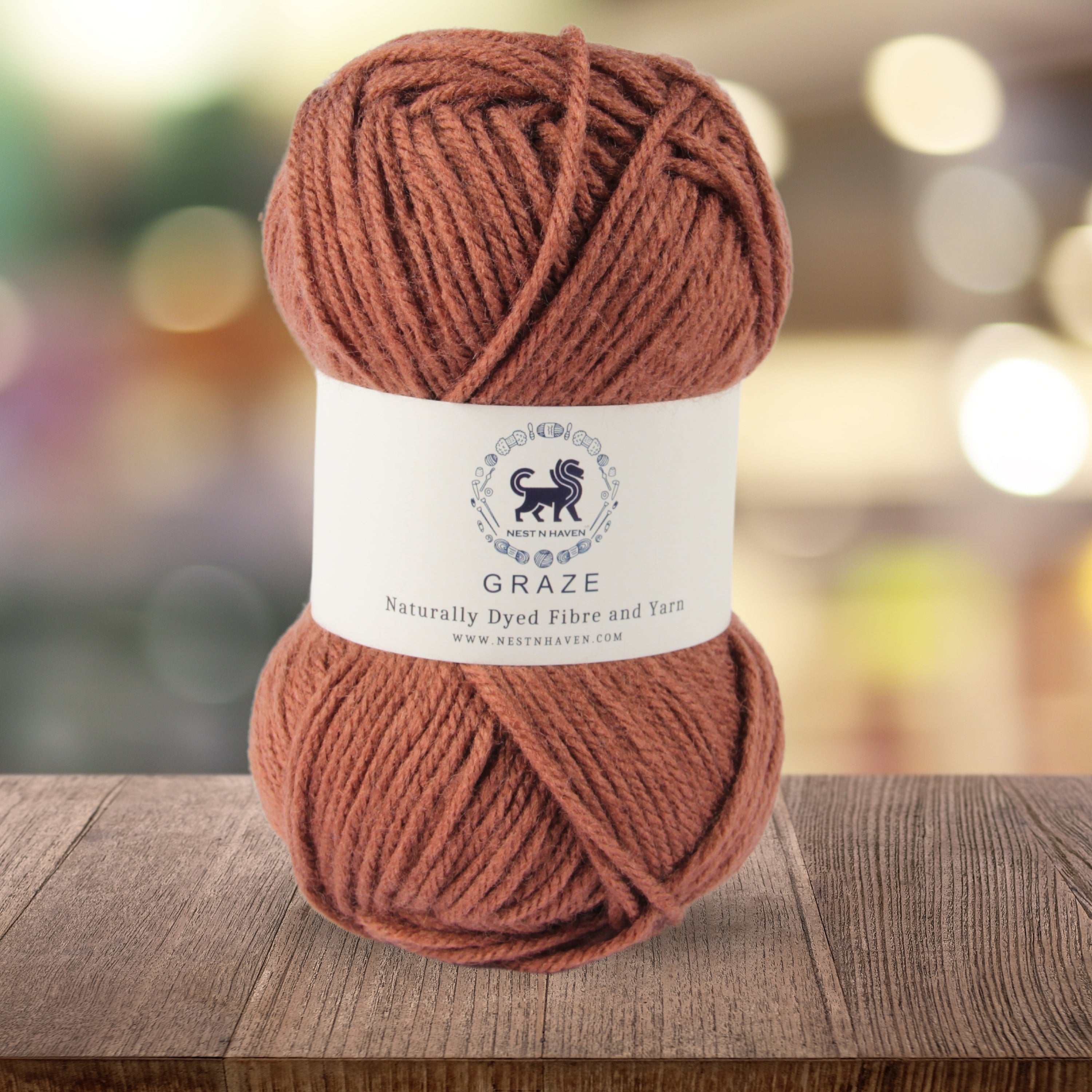 Graze Hand Knitting and Crochet Bulky Yarn (100 gram) - Brown