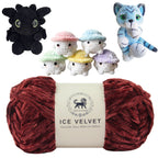 Ice Velvet Yarn, Chenille Supersoft Hand Knitting yarn Ball: (100 Gram) Brown