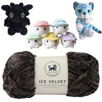 Ice Velvet Yarn, Chenille Supersoft Hand Knitting yarn Ball: (100 Gram) Charcoal