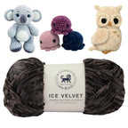 Ice Velvet Yarn, Chenille Supersoft Hand Knitting yarn Ball: (100 Gram) Charcoal