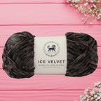 Ice Velvet Yarn, Chenille Supersoft Hand Knitting yarn Ball: (100 Gram) Charcoal