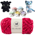 Ice Velvet Yarn, Chenille Supersoft Hand Knitting yarn Ball: (100 Gram) Cherry Pink