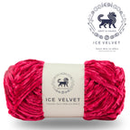 Ice Velvet Yarn, Chenille Supersoft Hand Knitting yarn Ball: (100 Gram) Cherry Pink