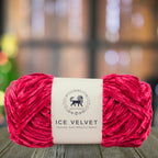 Ice Velvet Yarn, Chenille Supersoft Hand Knitting yarn Ball: (100 Gram) Cherry Pink
