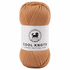 Cool Knots, Polyester Blend Hand Knitting Yarn (100g) - Luxury Yarn for Crochet, Knitting, Amigurumi, Embroidery, Toys, Garments, Flowers and Hobby Projects shade- Golden Beige