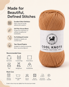 cool knots  Yarn 100g Golden beige – hand knitting crochet yarn India
