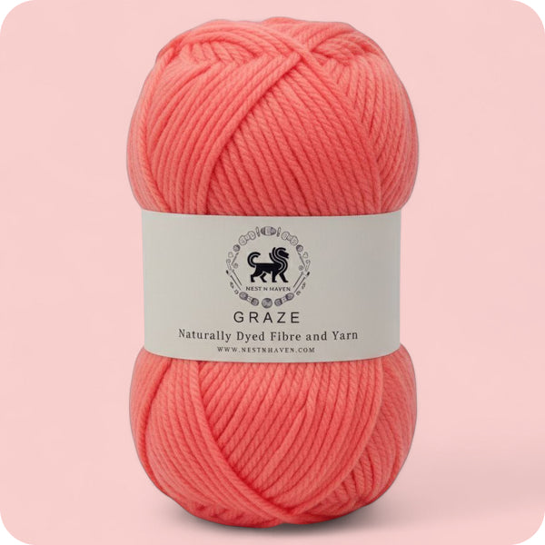 Graze Hand Knitting and Crochet Bulky Yarn (100 gram) - Coral