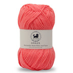 Graze Hand Knitting and Crochet Bulky Yarn (100 gram) - Coral