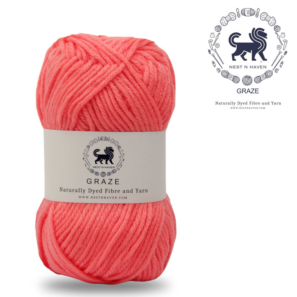 Graze Hand Knitting and Crochet Bulky Yarn (100 gram) - Coral