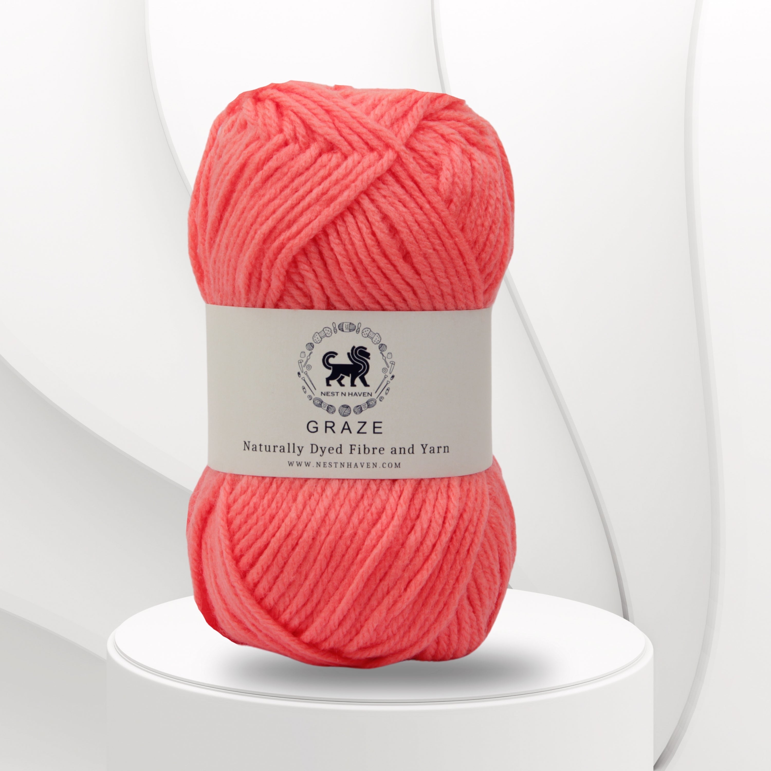Graze Hand Knitting and Crochet Bulky Yarn (100 gram) - Coral