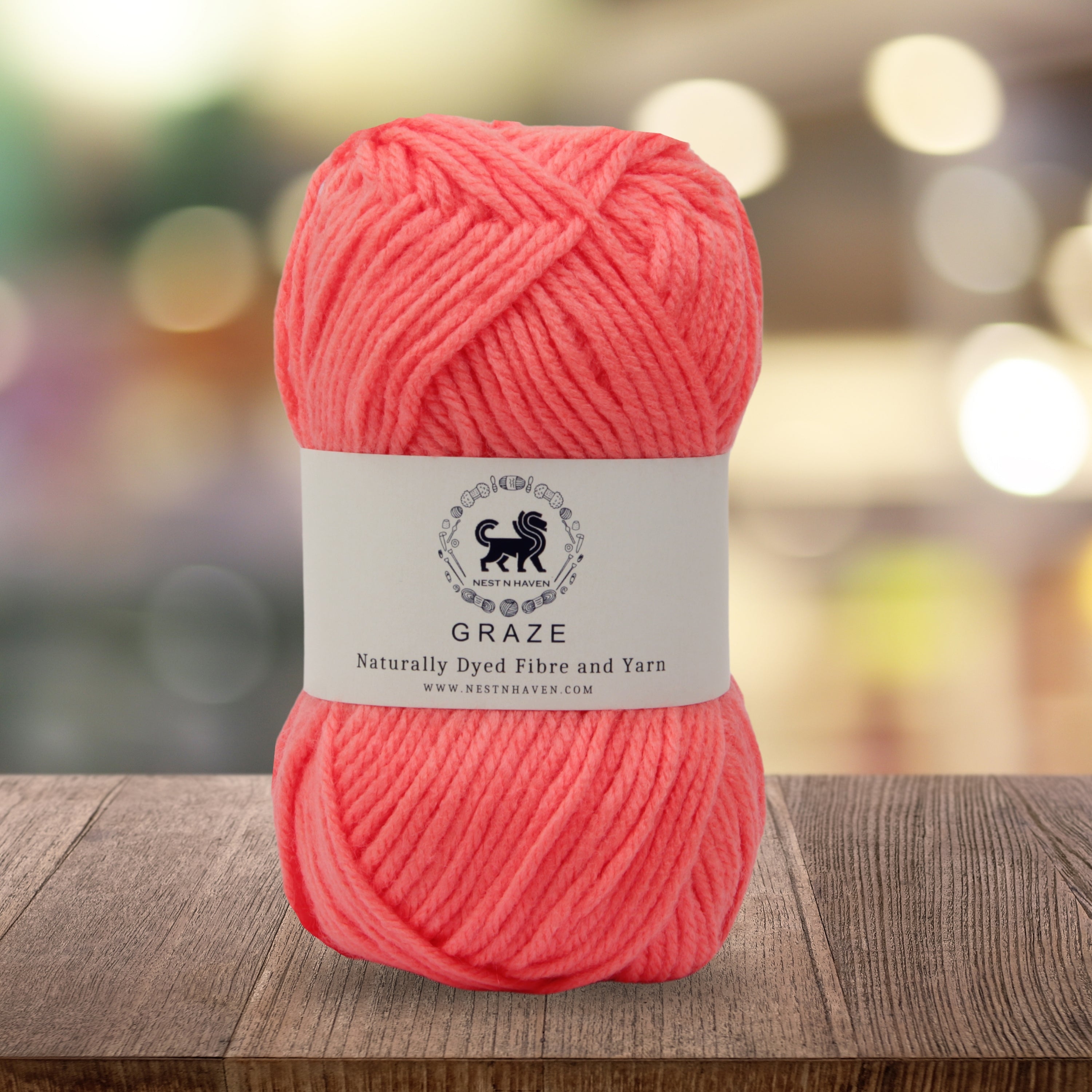 Graze Hand Knitting and Crochet Bulky Yarn (100 gram) - Coral