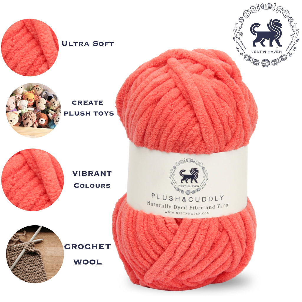 Plush and Cuddly Yarn (100 gram) - Coral