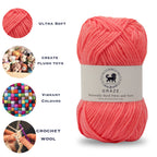 Graze Hand Knitting and Crochet Bulky Yarn (100 gram) - Coral