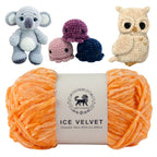 Ice Velvet Yarn, Chenille Supersoft Hand Knitting yarn Ball: (100 Gram) Dark Peach