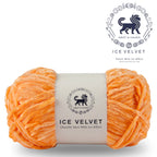Ice Velvet Yarn, Chenille Supersoft Hand Knitting yarn Ball: (100 Gram) Dark Peach