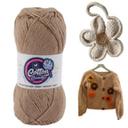 Cotton Candy Cotton Yarn (100 gram) - Dark Beige