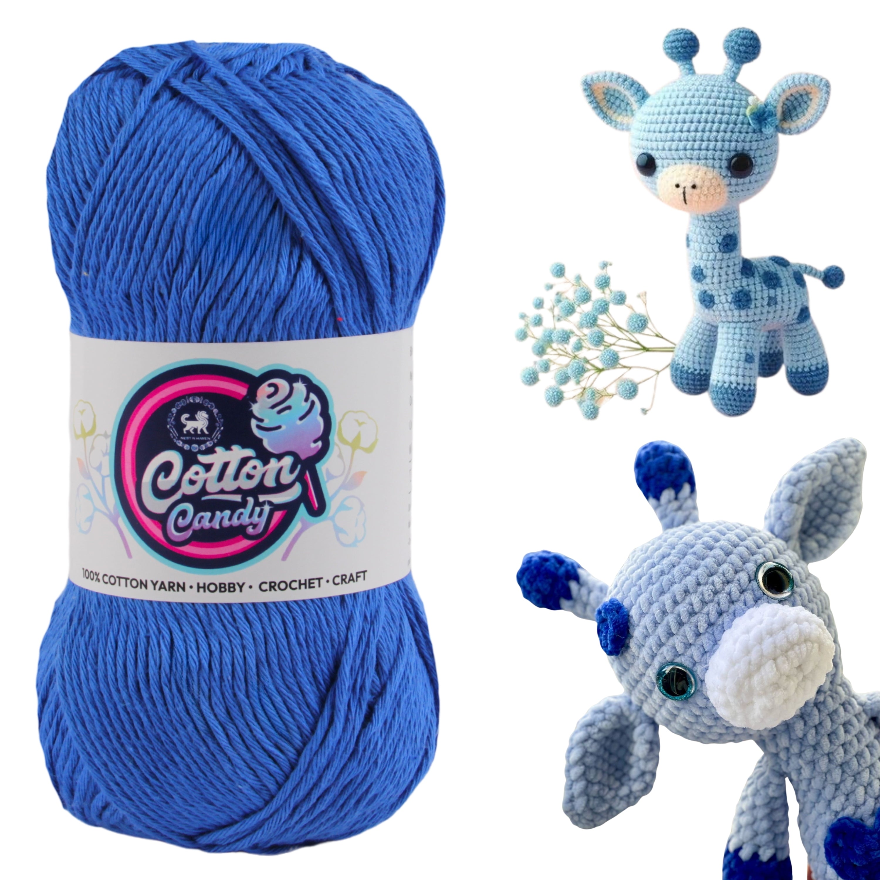 Cotton Candy Cotton Yarn (100 gram) - Dark Blue
