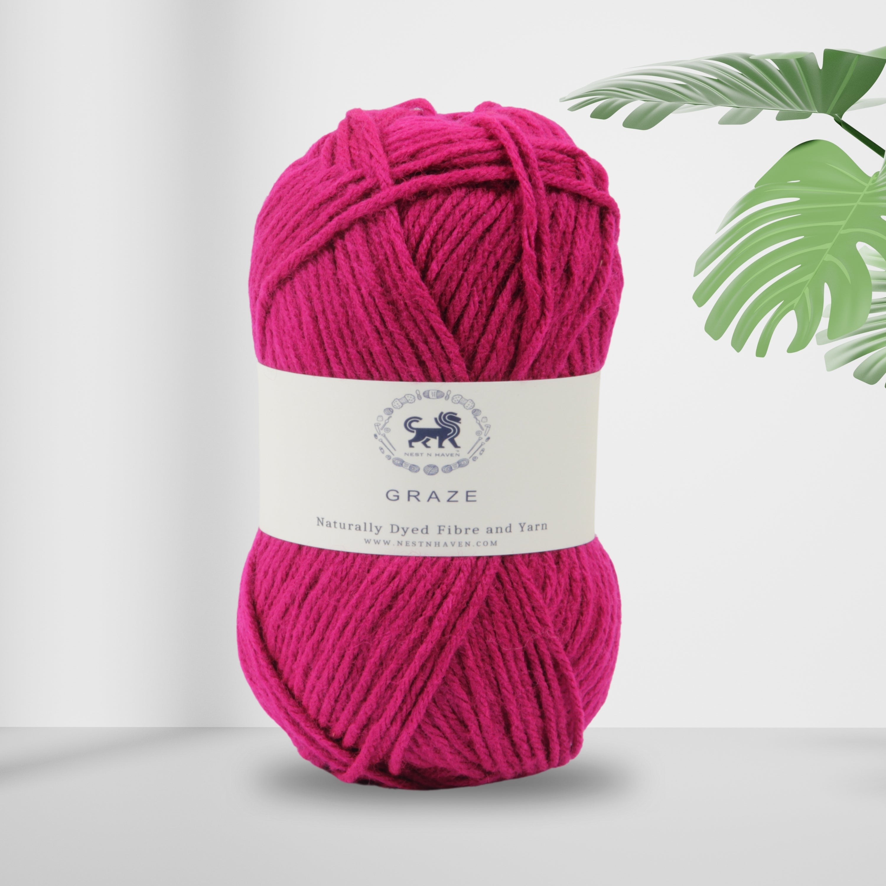 Graze Hand Knitting and Crochet Bulky Yarn (100 gram) - Dark Pink