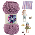 Cotton Candy Cotton Yarn (100 gram) - Deep Purple