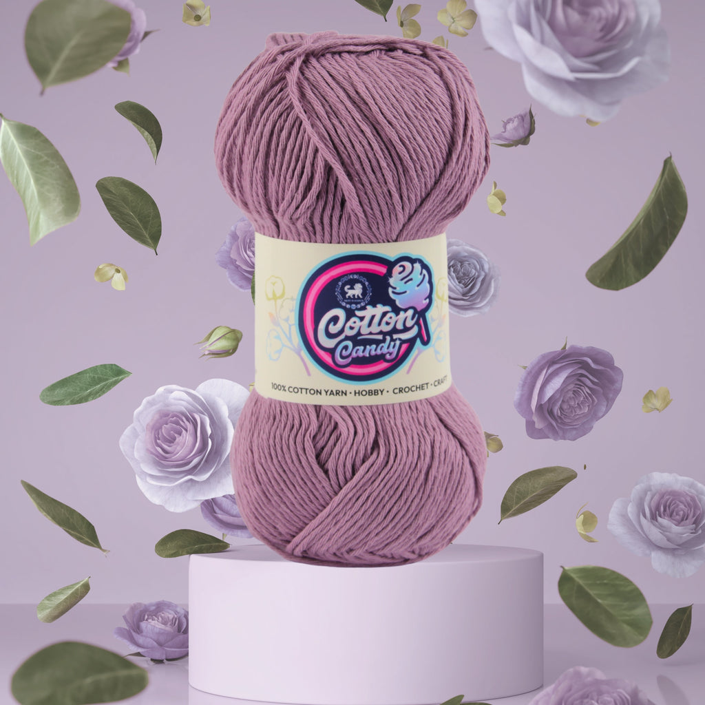 Cotton Candy Cotton Yarn (100 gram) - Deep Purple