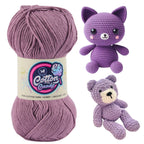Cotton Candy Cotton Yarn (100 gram) - Deep Purple