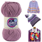 Cotton Candy Cotton Yarn (100 gram) - Deep Purple