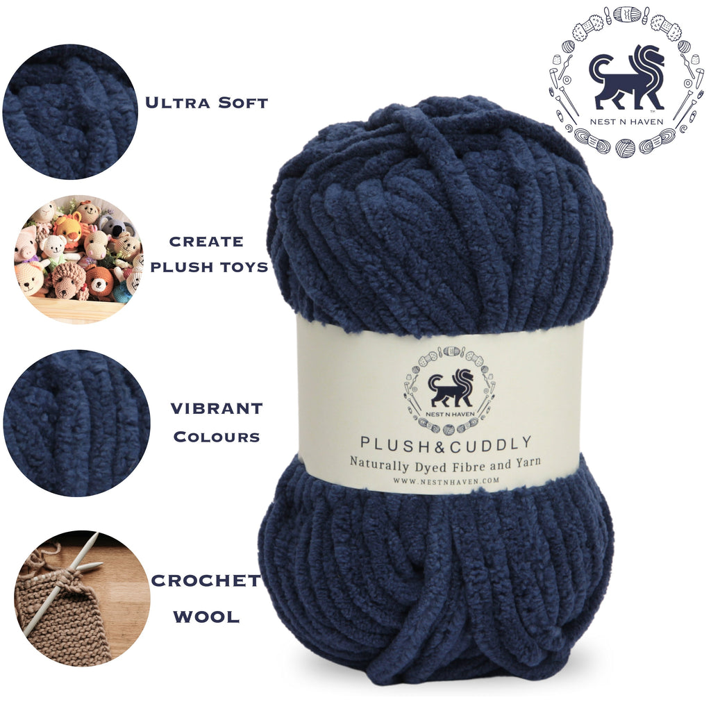 Plush and Cuddly Yarn (100 gram) - Denim Blue