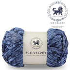 Ice Velvet Yarn, Chenille Supersoft Hand Knitting yarn Ball: (100 Gram) Denim Blue