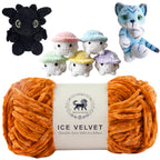 Ice Velvet Yarn, Chenille Supersoft Hand Knitting yarn Ball: (100 Gram) Golden Orange