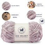 Ice Velvet Yarn, Chenille Supersoft Hand Knitting yarn Ball: (100 Gram) Gray
