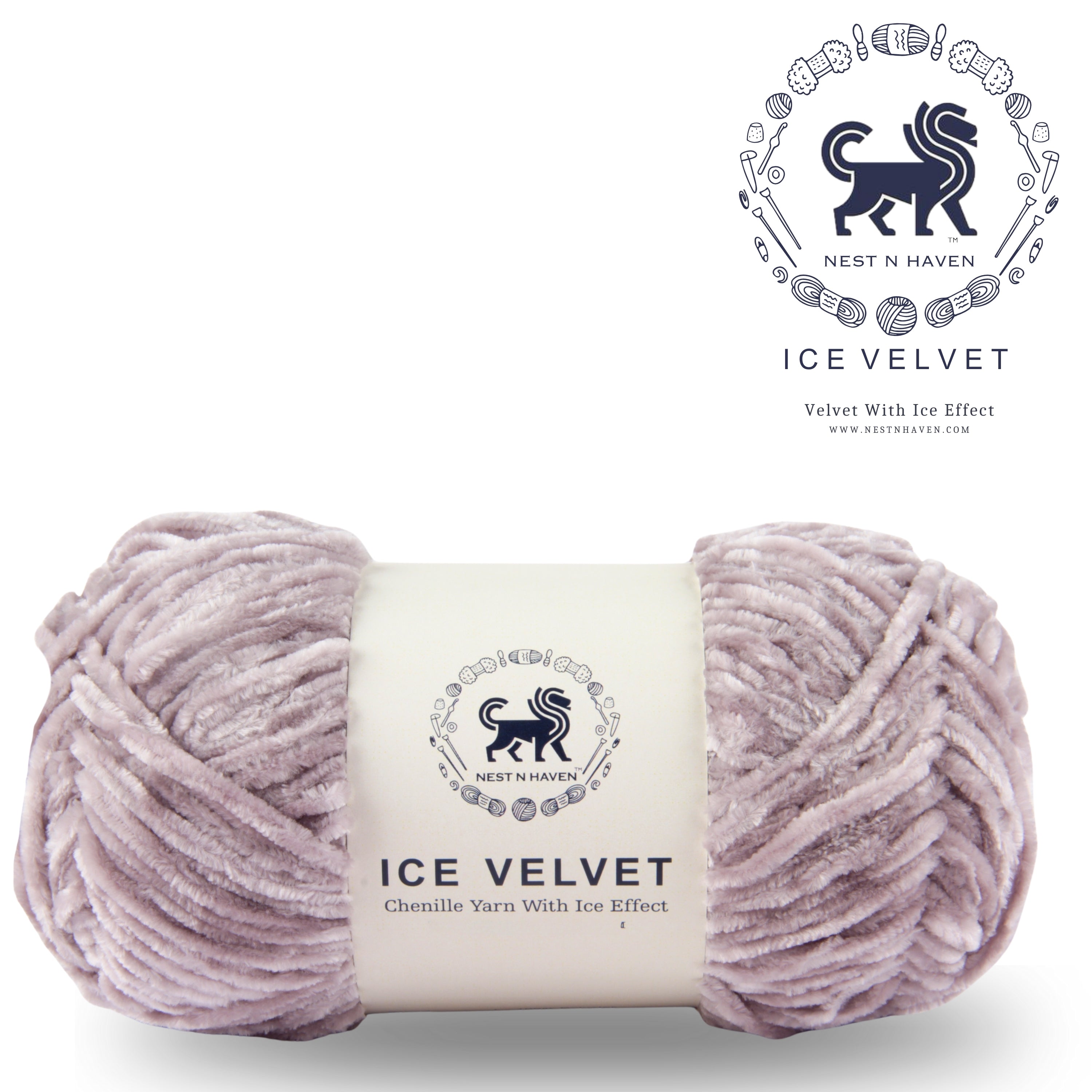 Ice Velvet Yarn, Chenille Supersoft Hand Knitting yarn Ball: (100 Gram) Gray