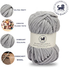 Plush and Cuddly Yarn (100 gram) - Grey