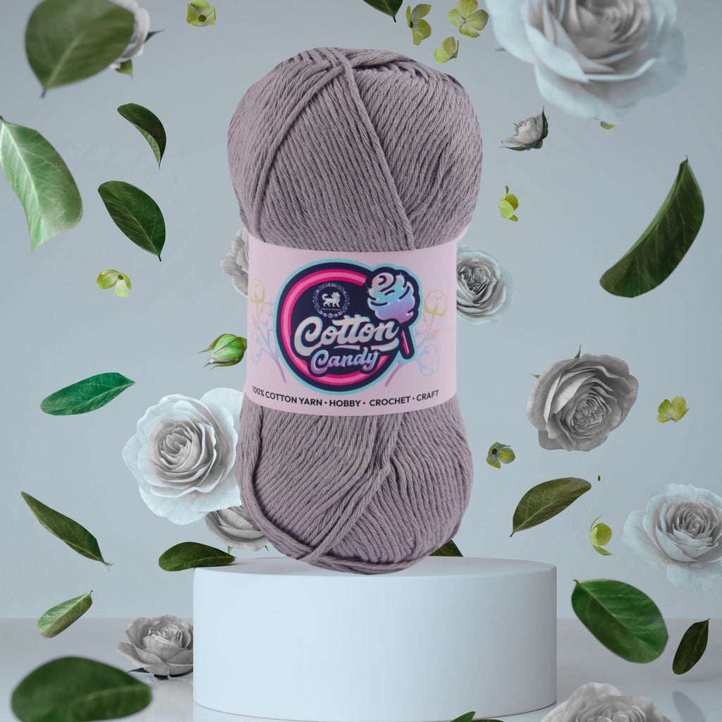 Cotton Candy Cotton Yarn (100 gram) - Gray