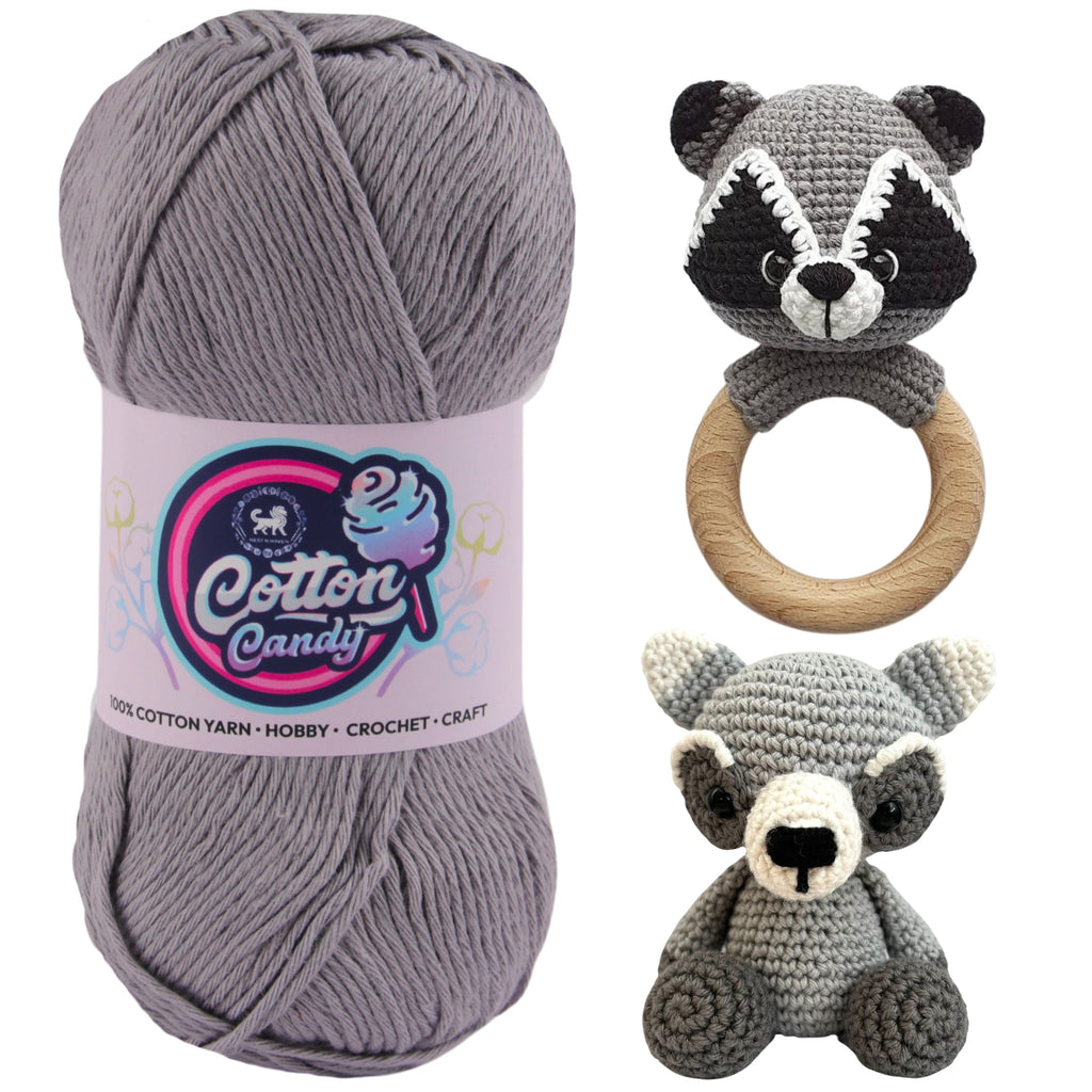 Cotton Candy Cotton Yarn (100 gram) - Gray