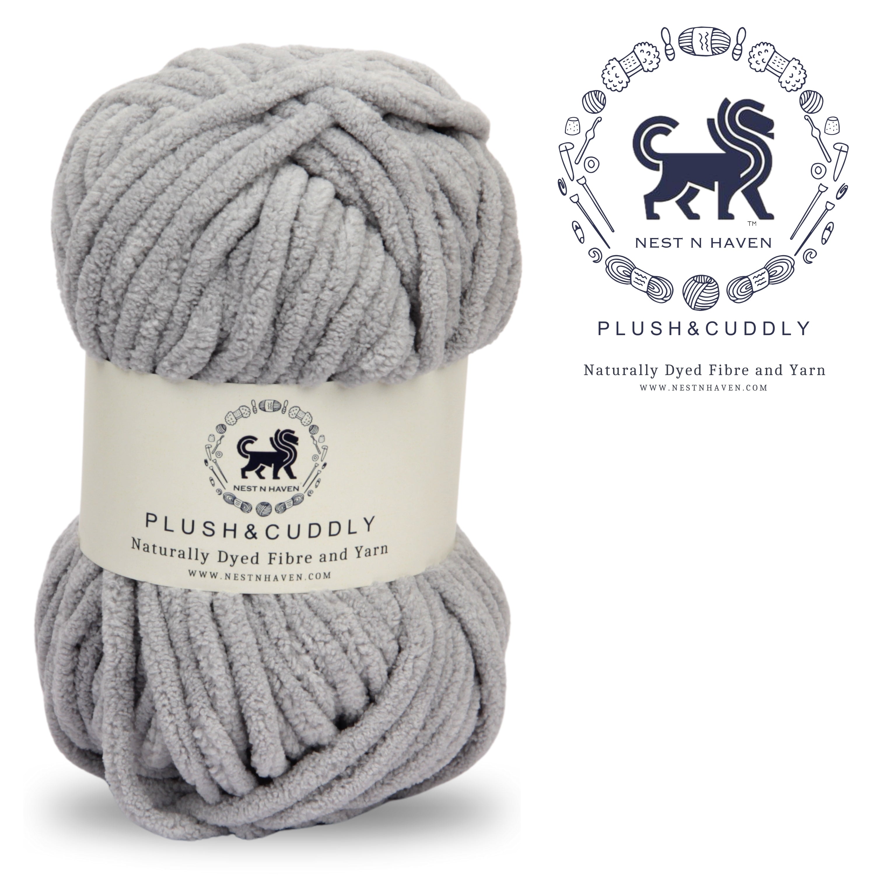 Plush and Cuddly Yarn (100 gram) - Grey