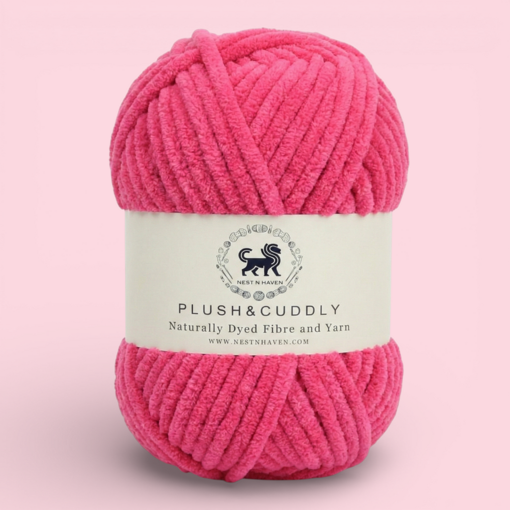 Plush and Cuddly Yarn (100 gram) - Hot Pink
