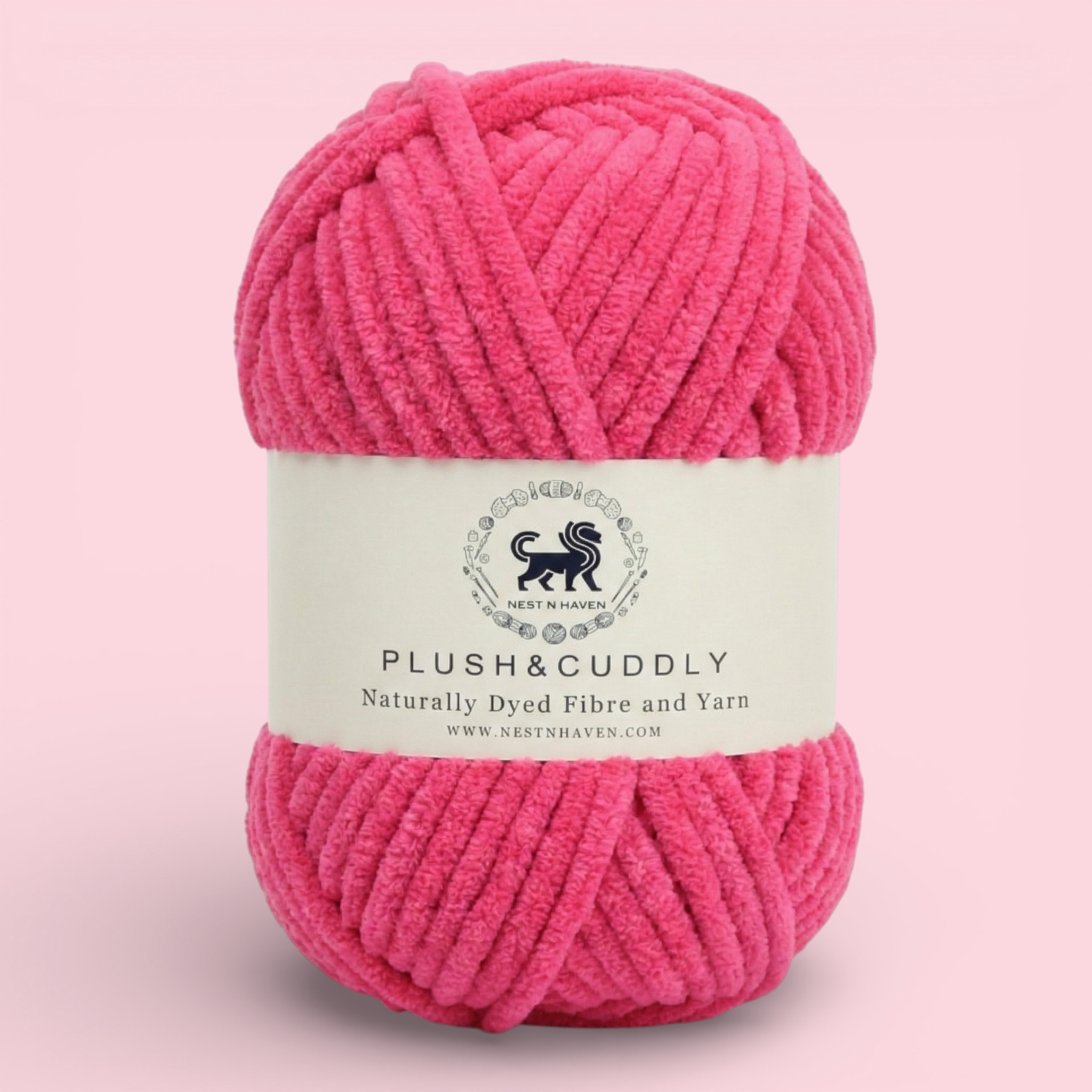 Plush and Cuddly Yarn (100 gram) - Hot Pink