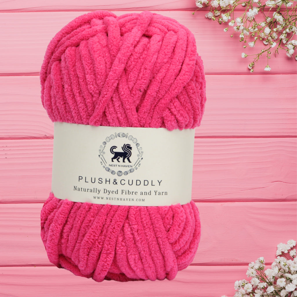 Plush and Cuddly Yarn (100 gram) - Hot Pink